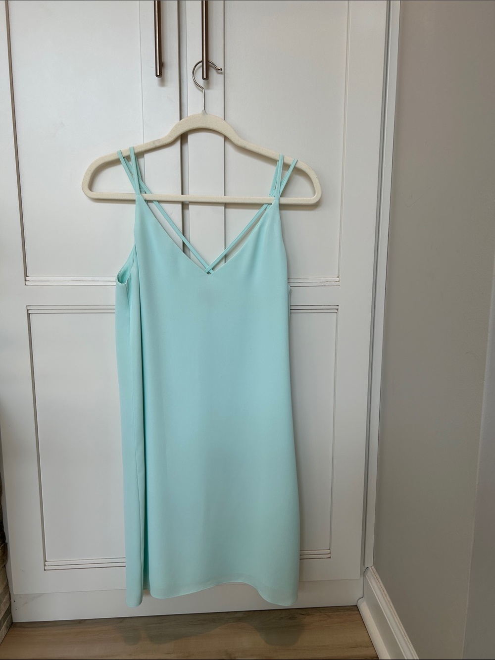 Topshop Mint Aqua Double-Strap Slip Dress